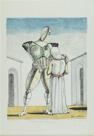 Giorgio De Chirico (Volos, 1888 - Roma, 1978) Addio di Ettore e Andromaca...