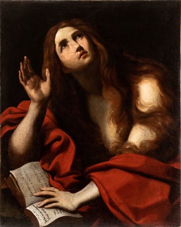 Artista napoletano, XVII secolo Maddalena penitente Olio su tela cm. 93x74,5