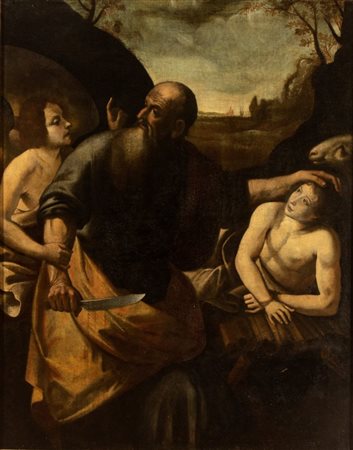 il Caravaggio (seguace di) (Milano, 1571 - Porto Ercole, 1610) Il sacrificio...