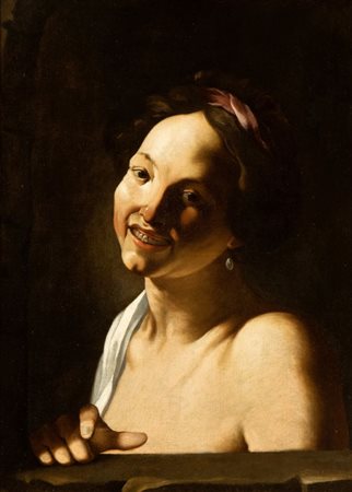 Hendrick Ter Brugghen (cerchia di) (L'Aia, 1588 - Utrecht, 1629 ) Ritratto di...