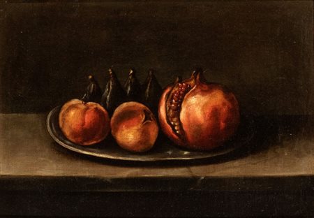 Artista attivo a Roma, prima metà XVII secolo Natura morta con melograni e...