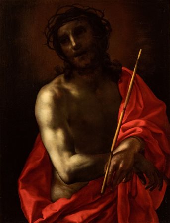 Artista caravaggesco attivo a Roma, prima metà XVII secolo Ecce Homo Olio su...