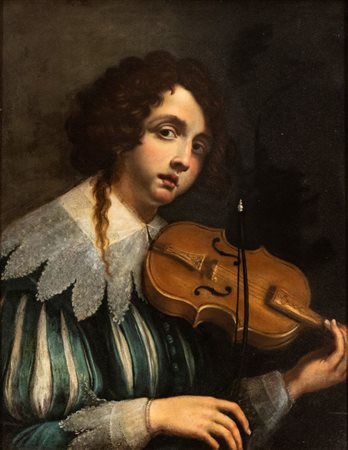Cesare Dandini (Firenze, 1596 - 1657) Ritratto di violinista (Bartolomeo...