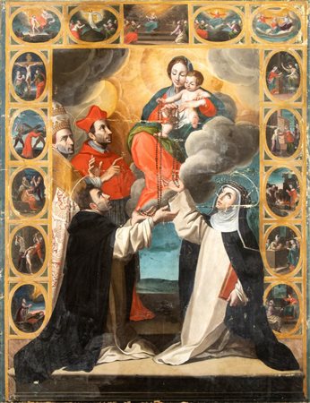Artista centro-italiano, prima metà XVII secolo San Domenico e Santa Rosalia...