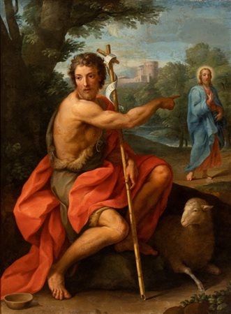 Placido Costanzi (Roma, 1702 - 1759) San Giovanni Battista indica Cristo come...