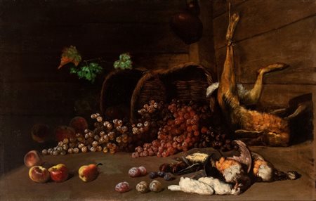 Artista attivo a Lucca, seconda metà XVII secolo Natura morta con frutta,...