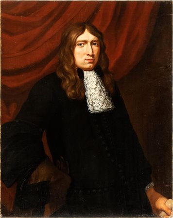 Artista fiammingo, fine XVII - inizio XVIII secolo Ritratto di gentiluomo...