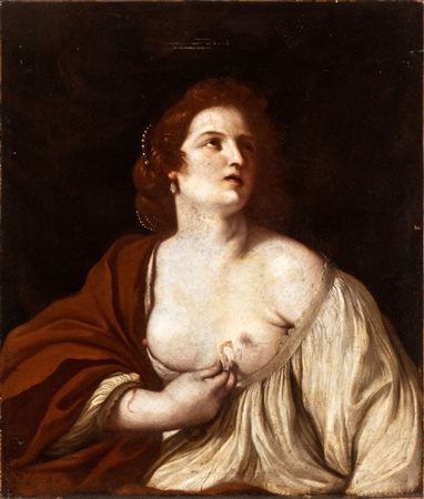 il Guercino (seguace di) (Cento, 1591 - Bologna , 1666) Cleopatra XVII secolo...