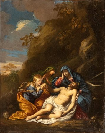 detto Pietro da Cortona (cerchia di) (Cortona, 1596 - Roma, 1669) Compianto...