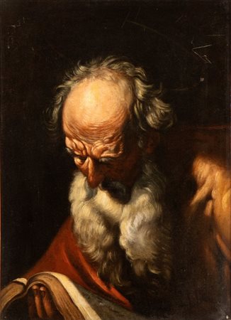 Artista attivo a Roma, seconda metà XVII secolo San Girolamo penitente Olio...