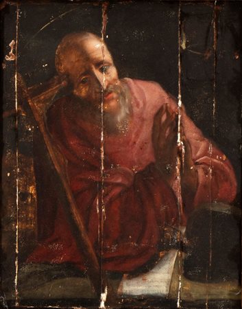Artista fiammingo, prima metà XVII secolo San Girolamo Olio su tavola di...