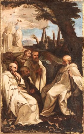 Andrea Sacchi (seguace di) (Roma, 1599 - 1661) La visione di San Romualdo...