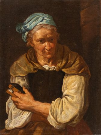 detto Monsù Bernardo (attribuito a) (Helsingør, 1624 - Roma, 1687) Anziana...