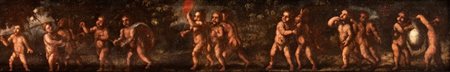 Artista attivo a Roma, XVIII secolo Giochi di putti Olio su tavola cm....