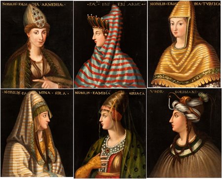 Artista fiorentino, XVII - XVIII secolo La moglie di Solimano e la sua corte....