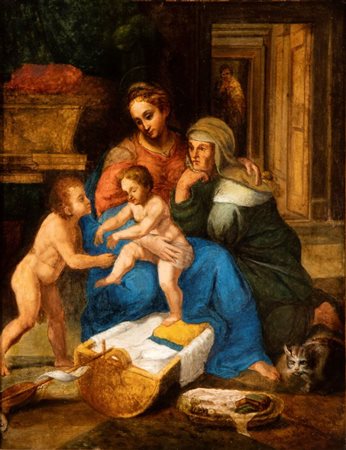 detto Giulio Romano (seguace di) (Roma, 1499 - Mantova, 1546) Madonna della...