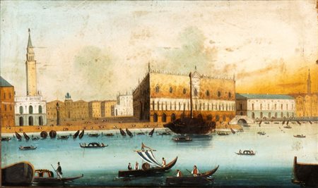 Artista anonimo, XIX secolo Veduta di Palazzo Ducale dal bacino di San Marco...