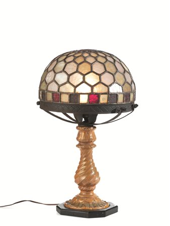 LUME DA TAVOLO, 1906-1920Manifattura Chini, Fornaci di San Lorenzo maiolica a...