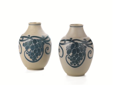 COPPIA DI VASI, 1906-1919Manifattura Chini, Fornaci di San Lorenzogres salato...