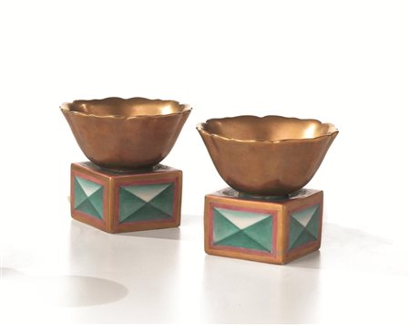 Gio Ponti(Milano 1891-1979) COPPIA DI SALIERE, 1930 CIRCAManifattura Richard...