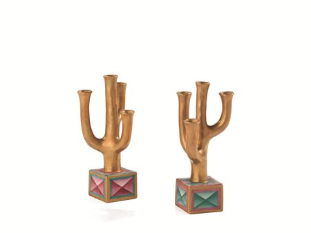 Gio Ponti(Milano 1891-1979) Due alberelli portafiori, 1930 CIRCAManifattura...