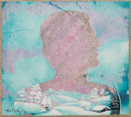 Mimmo Rotella(Catanzaro 1918 - Milano 2006)SENZA TITOLOfrottage-effaçage su...