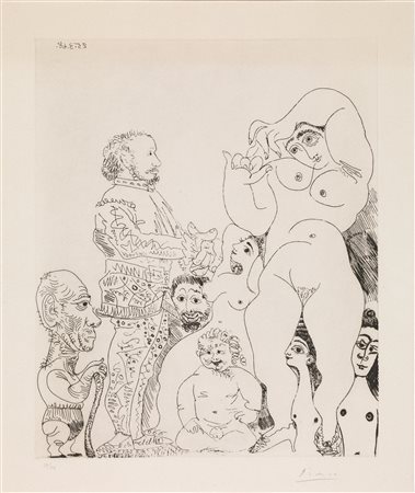 Pablo Picasso (Màlaga 1881 - Mougins 1973) SENZA TITOLO acquaforte, battuta...