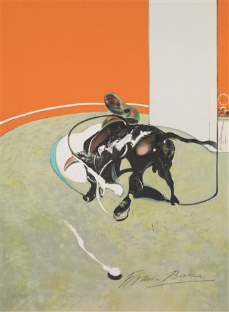 Francis Bacon (Dublino 1909 - Madrid 1992) MIROIR DE LA TAUROMACHIE, centre...