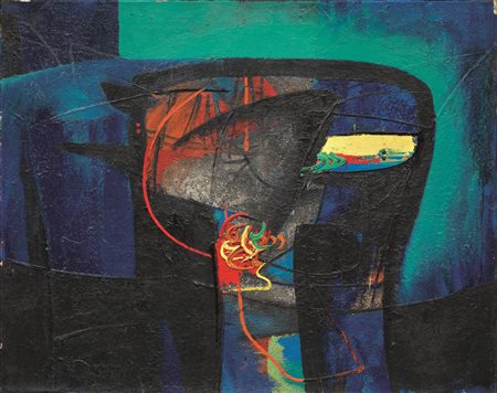 Roberto Crippa (Milano 1921 - Bresso 1972) COMPOSIZIONE olio su tela, cm...