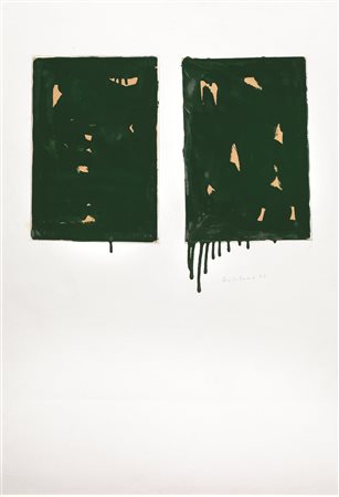 Mario Schifano (Homs 1934 - Roma 1998) SENZA TITOLO smalto e collage su...