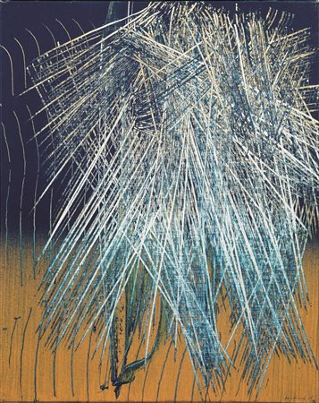Hans Hartung (Lipsia 1904 - Antibes 1989) T1963-U22 acrilico su tela, cm...