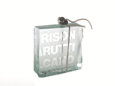 Maurizio Cattelan (Padova 1960) OBLOMOV FOUNDATION vetro, corda e piombo, cm...