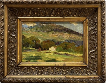 Metello Merlo Milano 1866 - 1964 Torino Paesaggio collinare