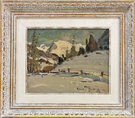 Mario Fumia Torino 1931 - 2013 Nevicata in val d'Ayas 