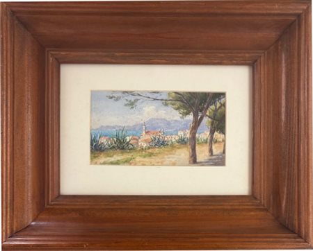 Luigi Allavena Sanremo 1887 - 1954 Bordighera (IM)  Veduta di Bordighera 