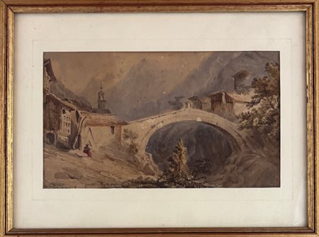 Luigi Basiletti Brescia 1780 - 1859 Ponte del Diavolo 