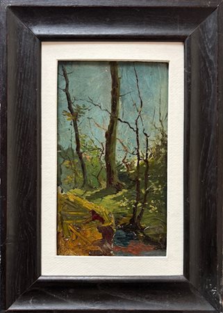 Anonimo del XIX secolo, Italia del nord XIX secolo Ruscello nel bosco