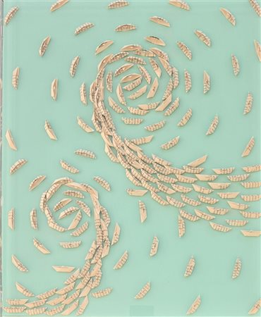 Riccardo Gusmaroli, 1963, tecnico mista su tela, cm 45 x 55: firma al retro...