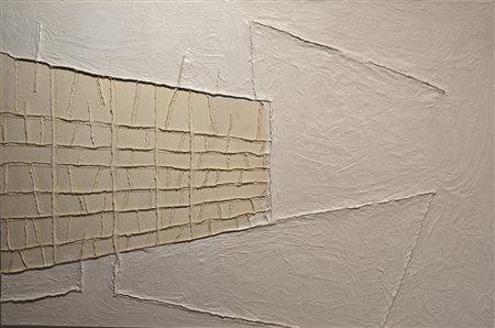Franca Pisani, 1956, canvas e ossidi su tela 2005, cm 100 x 150 x 3,5: firma...