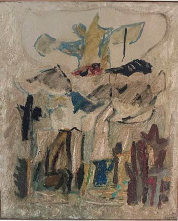 Riccardo Licata, 1929-2014, olio su tela 1959, cm 65 x 54: Archivio generale...