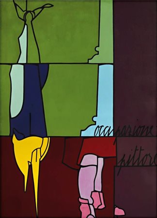 Valerio Adami, 1935, serigrafia a colori su carta, cm 100 x 70: Ed. 100/100...