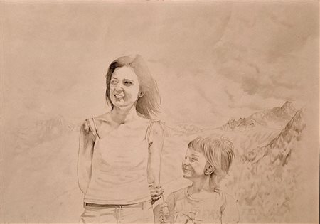 Francesca Marzorati, disegno a grafite su carta 2007, cm 32 x 46,5: Firmato e...