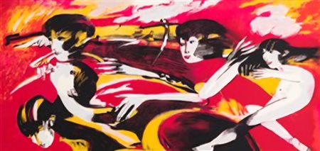 Remo Brindisi, 1918-1996, litografia su carta, cm 70 x 100: firmata e...