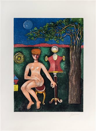 Franco Gentilini, 1909-1981, grafica su carta, cm 85 x 64: Firmata e numerata...