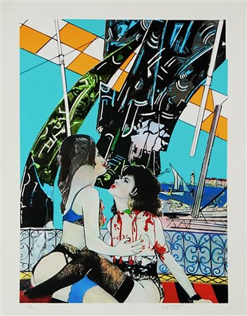 Gianni Bertini,1922-2010, serigrafia su carta, cm 105 x 80: Esemplare 59/75