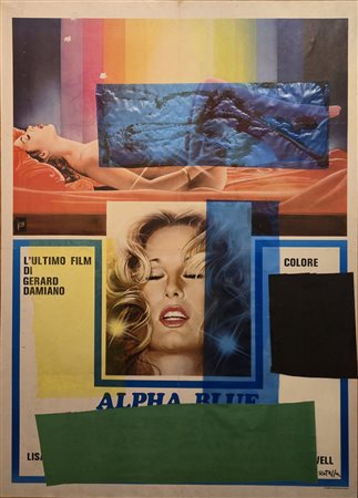 Mimmo Rotella, 1918-2006, collage su tela 2005, cm 140 x 100: firma e titolo...
