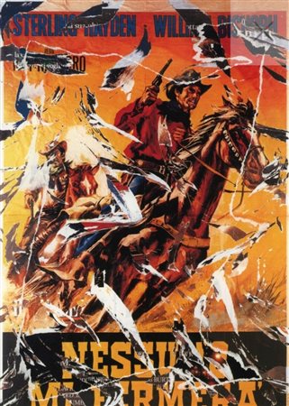 Mimmo Rotella, , 1918-2006, multiplo dècollage 2005, cm 100 x 70: Ed. 33/125...