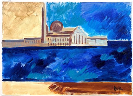 Breddo Gastone, 1915-1991, olio su tela, cm 50 x 70 Autentica dell’Artista su...