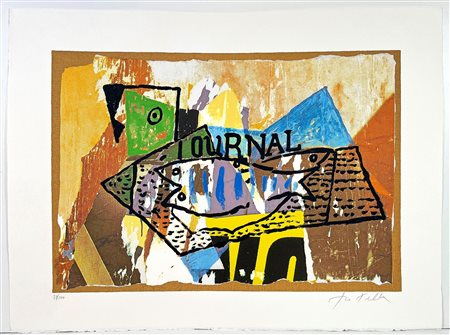 Mimmo Rotella, , 1918-2006, serigrafia polimaterica su carta Moulin du Guè da...