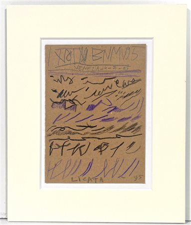 Riccardo Licata, 1929-2014, pastelli su carta 1995, cm 14,3 x 10,5: Archivio...